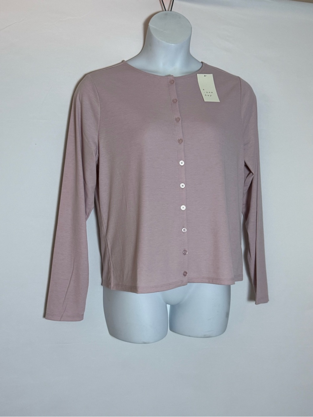 Target Women's Button-Front Long Sleeve Top - Mauve